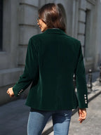 Women's Soft Velvet Blazer for Evenings Out