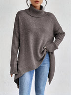 Women's Longer Length High Neck Soft Jumper