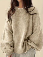 Women's Chunky Warm Round Neck Pullover Jumper