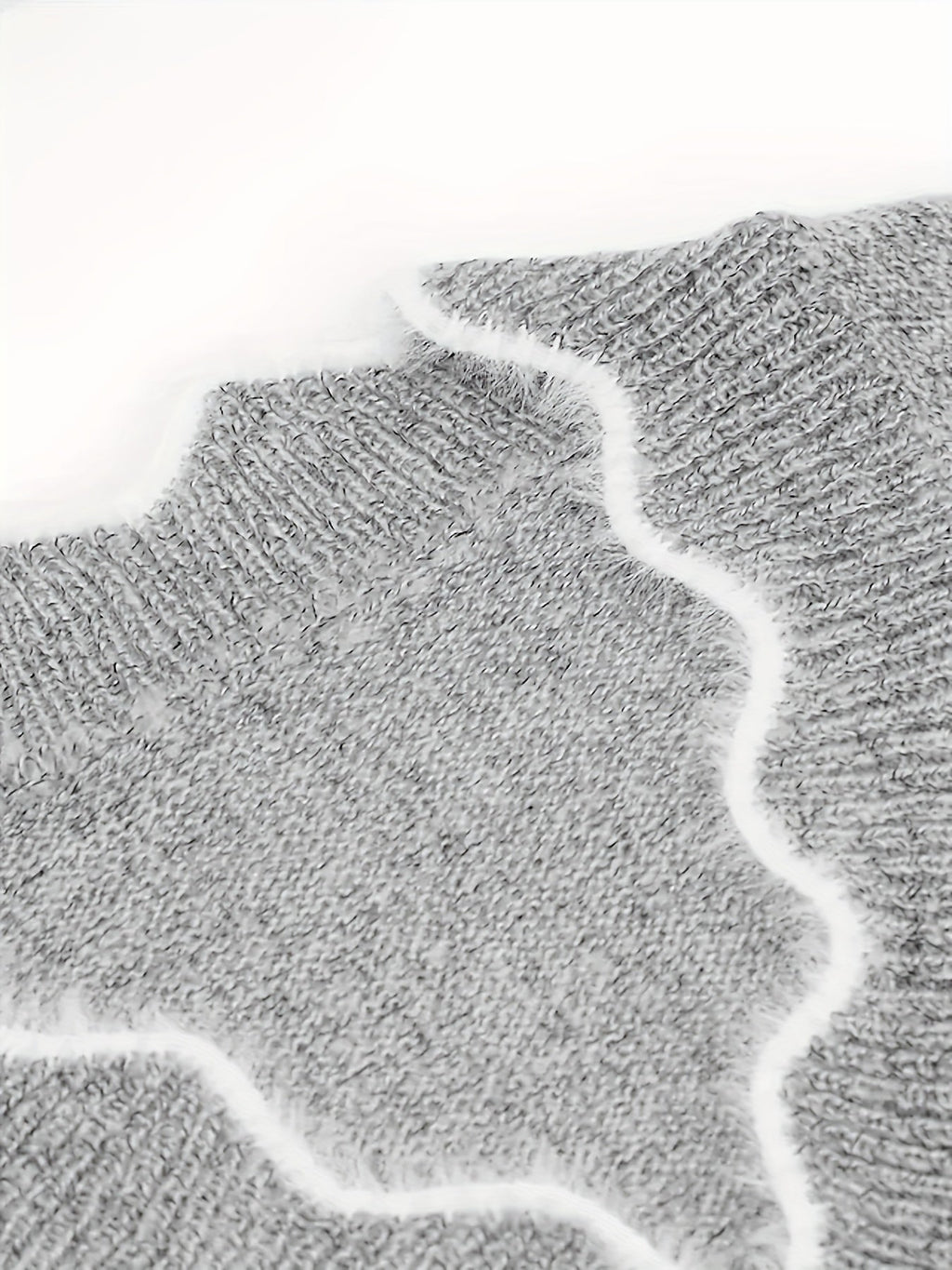 Women's Two-Tone V-Neck Knit Jumper