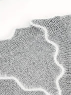 Women's Two-Tone V-Neck Knit Jumper