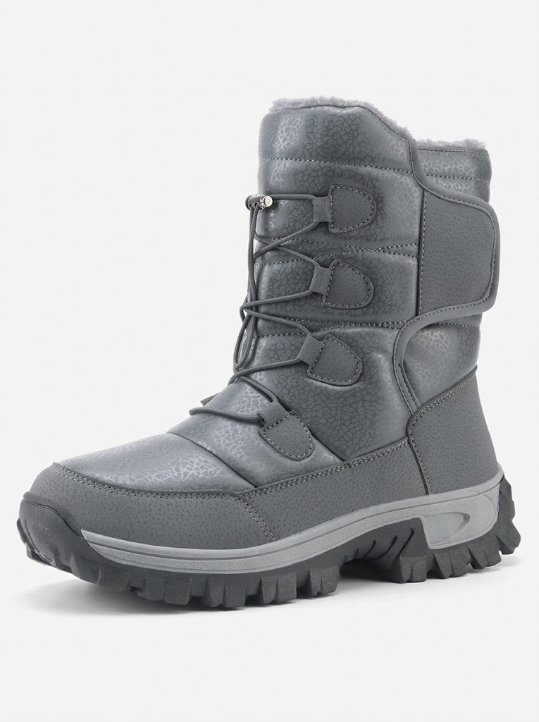 Men's Padded High-Top Winter Boots with Cosy Plush Interior