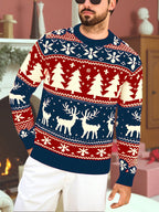 Women's Thick Knit Christmas Jumper with Classic Winter Motifs