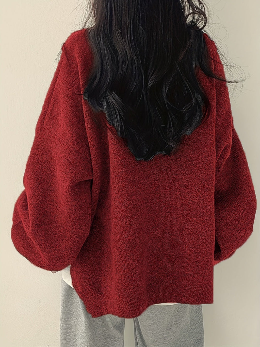 Women's Chunky Warm Round Neck Pullover Jumper