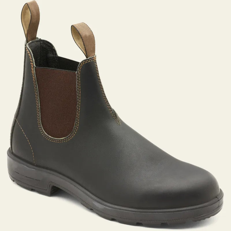 Men's Vegan Leather Chelsea Boots with Waterproof Finish – Dark Brown