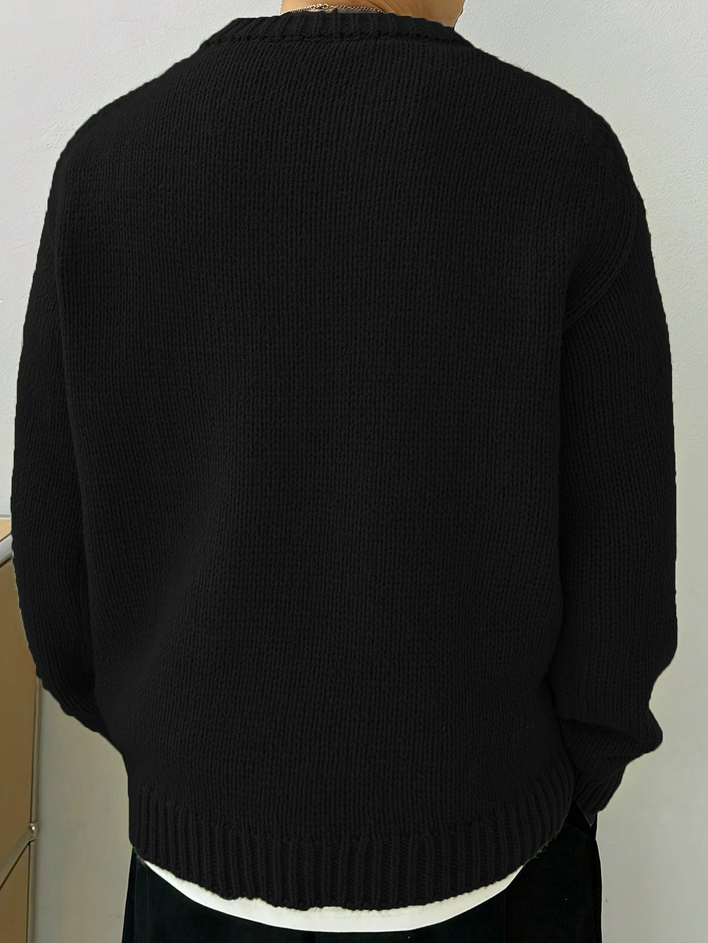 Women's Soft Knit Dropped Shoulder Crew Jumper