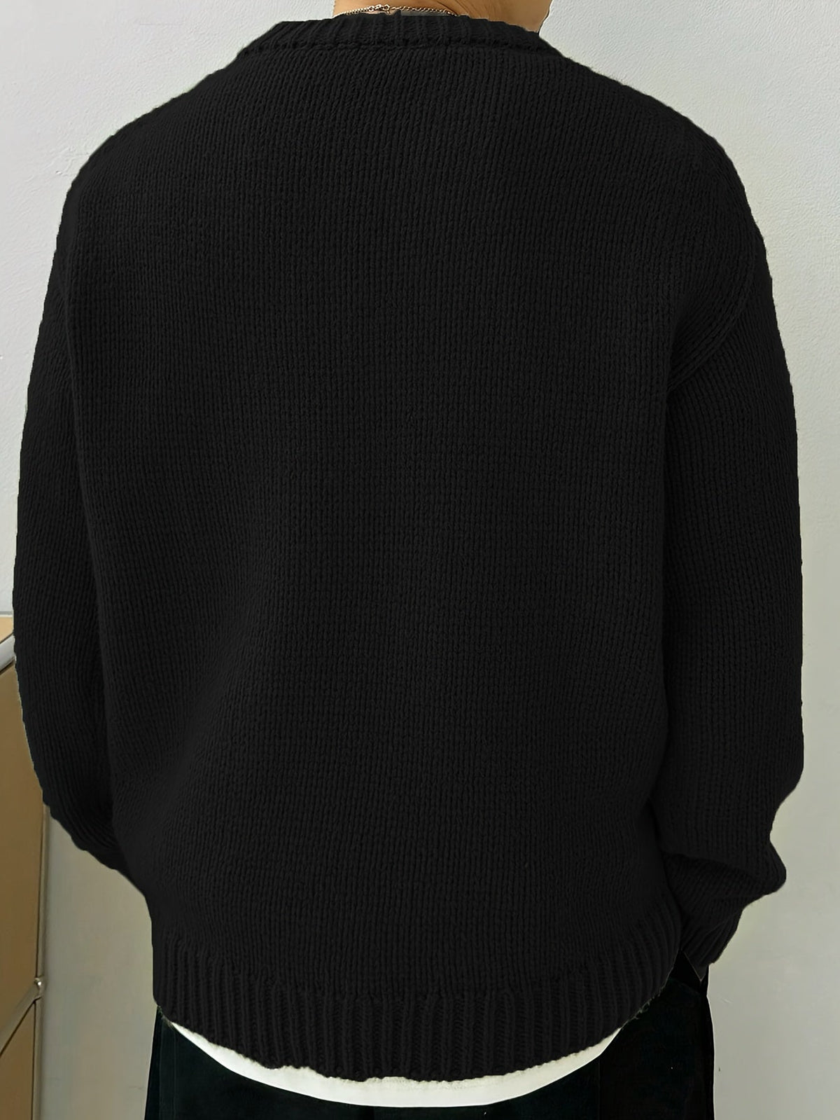 Women's Soft Knit Dropped Shoulder Crew Jumper