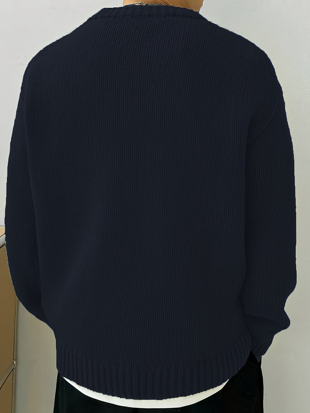 Women's Soft Knit Dropped Shoulder Crew Jumper