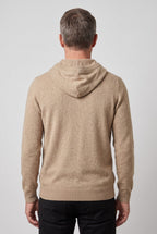 Men's Knitted Hoodie with Drawstring Hood