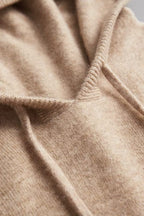 Men's Knitted Hoodie with Drawstring Hood