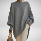 Women's Oversized Batwing Jumper with Asymmetric Hem