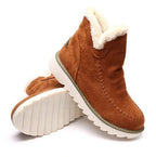 Women's Faux Fur Lined Winter Boots Ridged Outsole