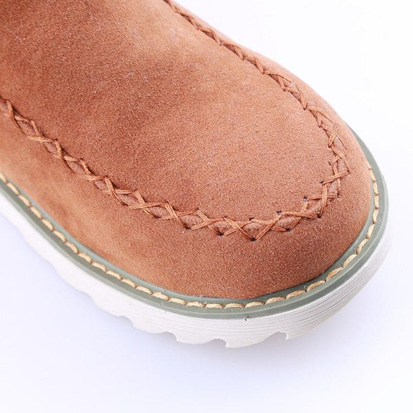 Women's Faux Fur Lined Winter Boots Ridged Outsole