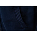 Women's Stand Collar Zip-Up Fair Isle Knit Cardigan