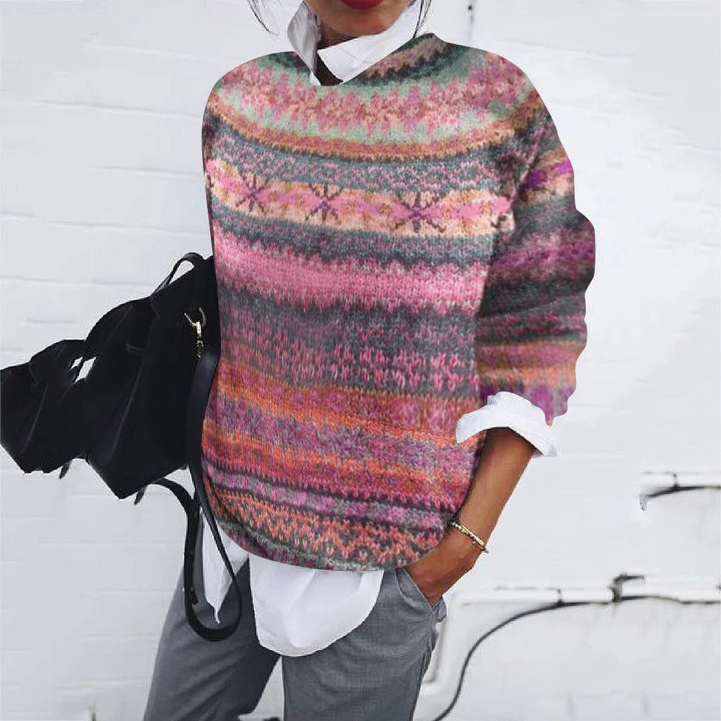 Women's Classic Fair Isle Knit Jumper in Relaxed Fit