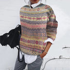 Women's Classic Fair Isle Knit Jumper in Relaxed Fit