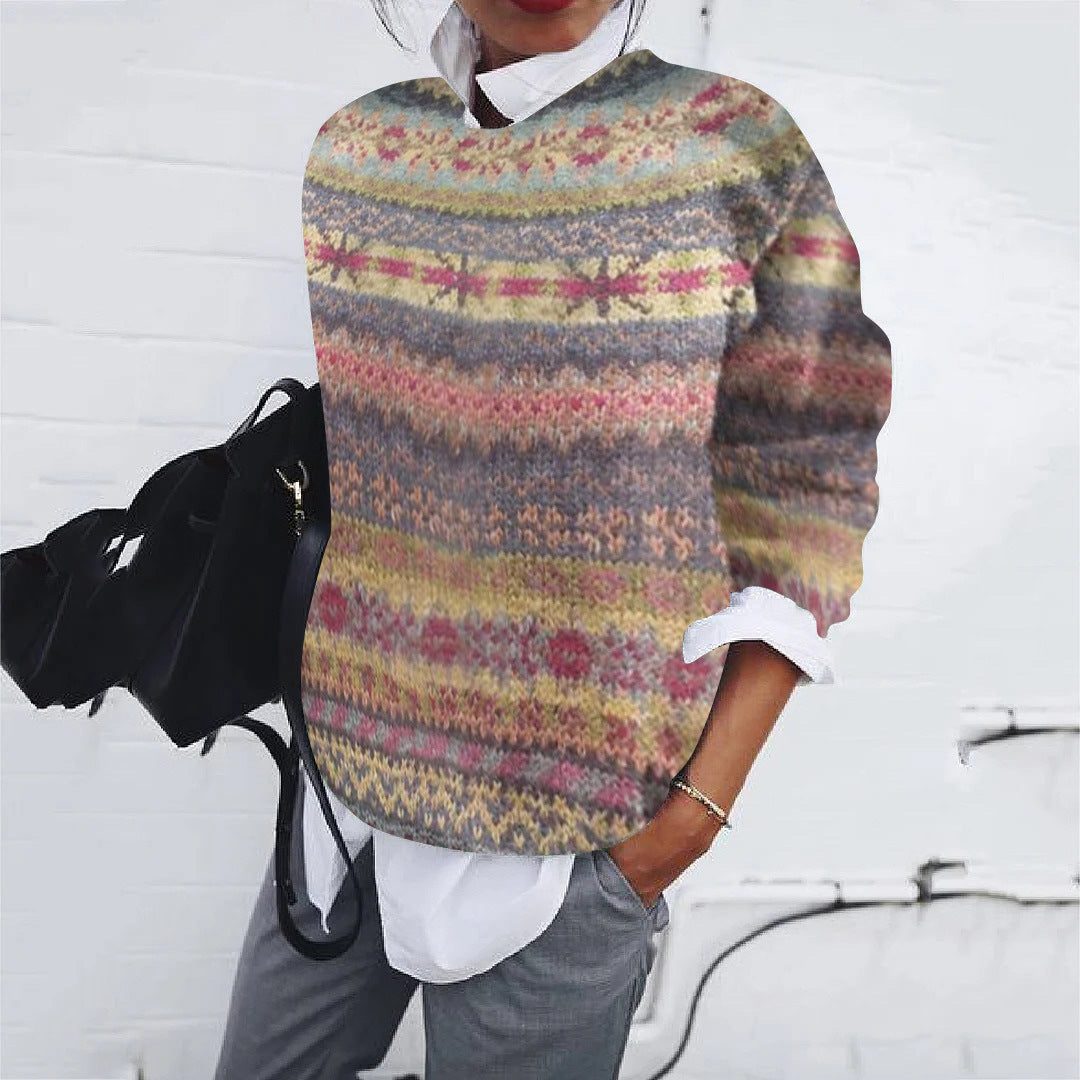 Women's Classic Fair Isle Knit Jumper in Relaxed Fit