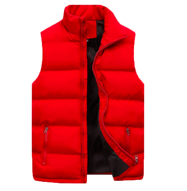 Men's Water-Resistant Quilted Gilet Lightweight Padded Layer – Red