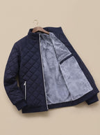Men's Brushed Fleece Lined Diamond Quilt Zip Jacket