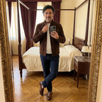 Men's Italian Suede Jacket with Flap Chest Pockets