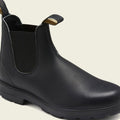 Men's Sleek Slip-On Chelsea Boots in Polished Leather - Black
