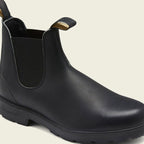 Men's Sleek Slip-On Chelsea Boots in Polished Leather - Black