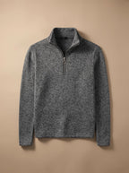 Men's Ring-Pull Zip Fine Knit Pullover