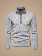 Men's Ring-Pull Zip Fine Knit Pullover