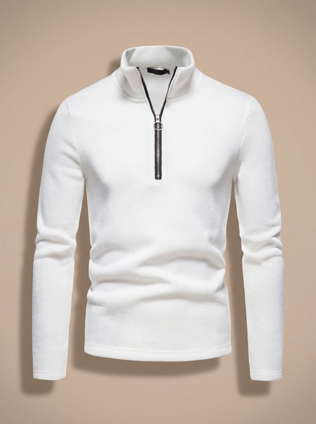 Men's Ring-Pull Zip Fine Knit Pullover