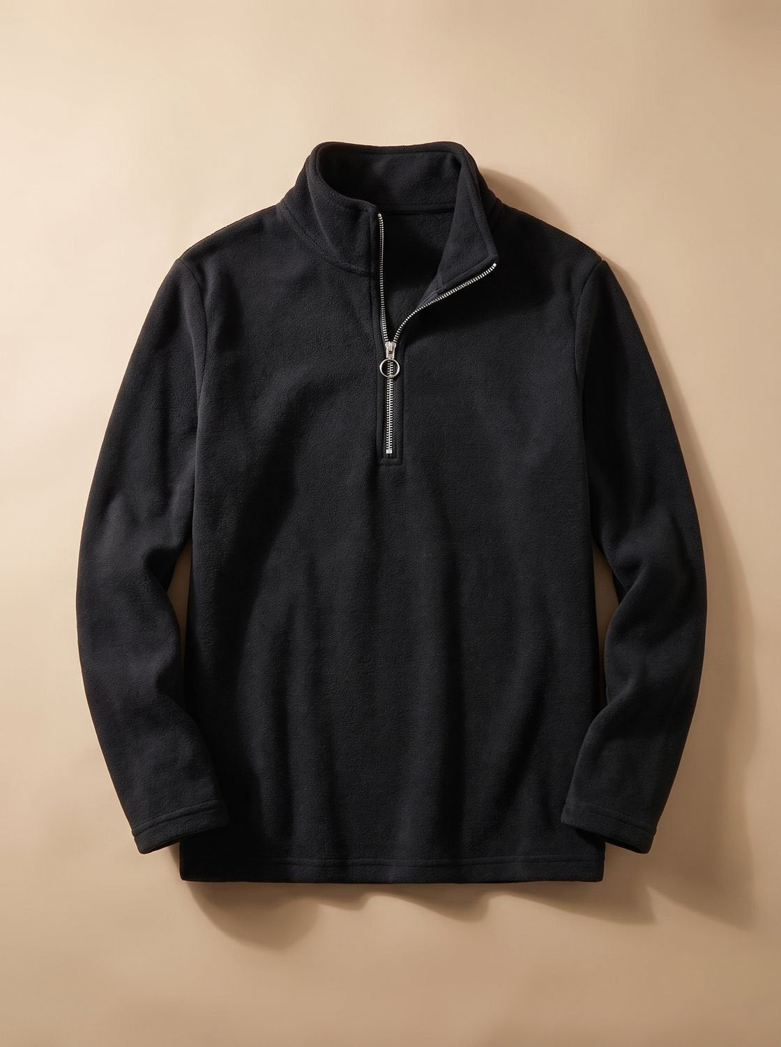 Men's Ring-Pull Zip Fine Knit Pullover