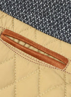 Men's Two-Tone Knit Yoke Quilted Snap Jacket