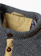 Men's Two-Tone Knit Yoke Quilted Snap Jacket