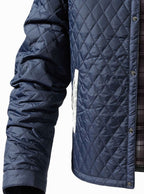 Men's Two-Tone Knit Yoke Quilted Snap Jacket