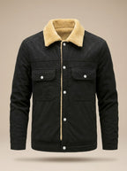 Men's Teddy Fleece-Lined Corduroy Snap Jacket