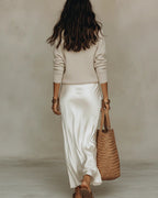 Women's V-Neck Jumper and Bodycon Midi Dress Two-Piece
