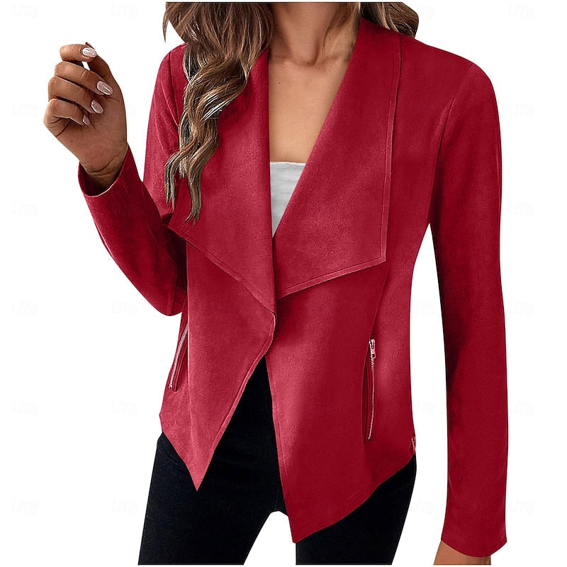 Women's Cascade Collar Lightweight Jacket with Zip Pockets