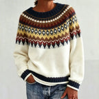 Women's Fair Isle Yoke Jumper with Plain Knit Body