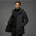 Men's Padded Hooded Parka Extended Hem Everyday Warmth