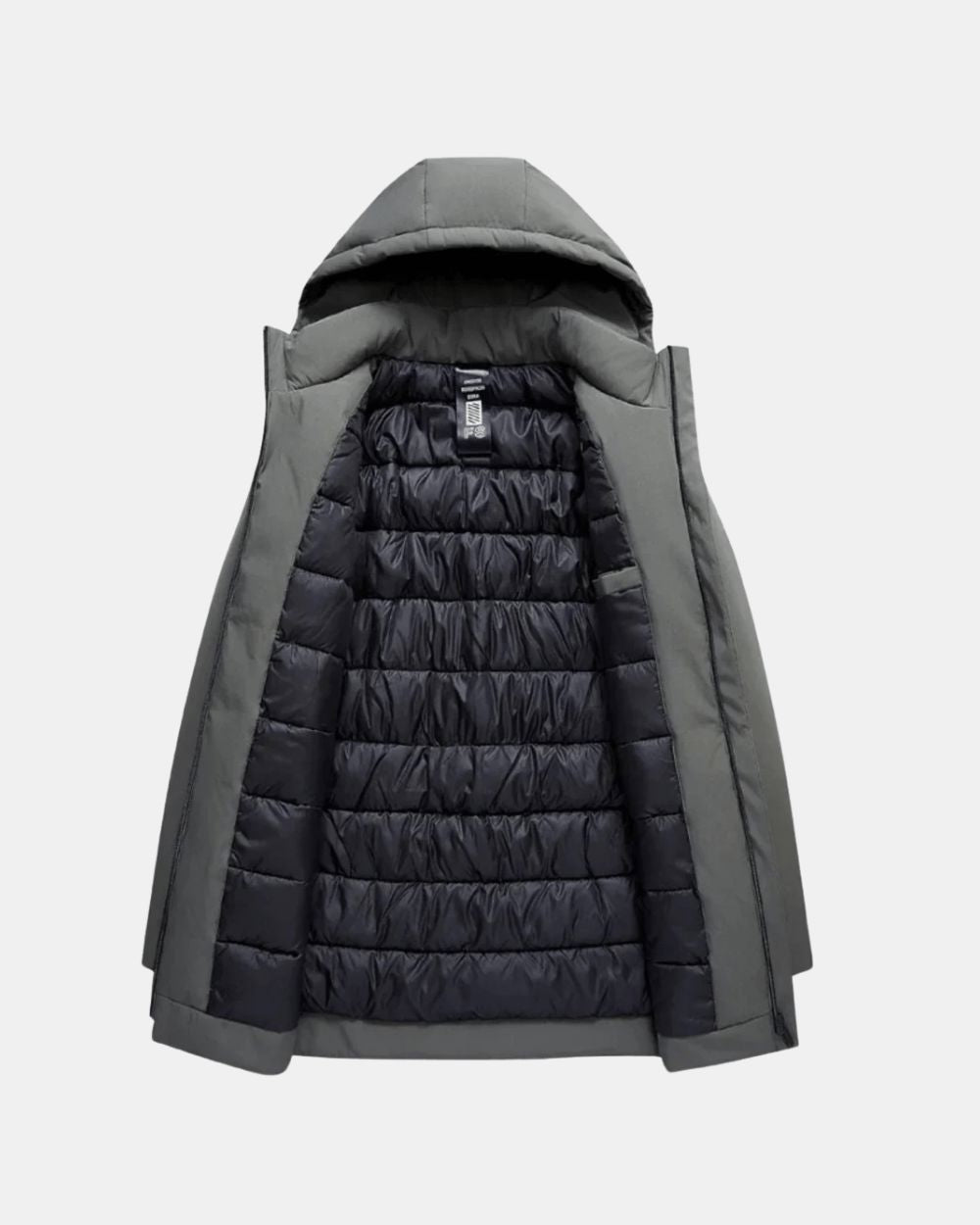 Men's Padded Hooded Parka Extended Hem Everyday Warmth