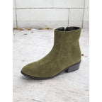 Women's Understated Side-Zip Ankle Boots with Gentle Block Heel