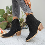 Women's Pull-On Western Chelsea Boots with Yoke Stitching