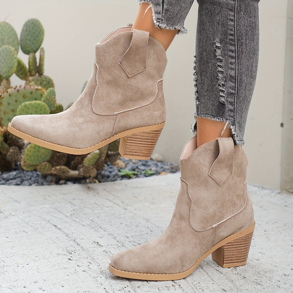 Women's Pull-On Western Chelsea Boots with Yoke Stitching