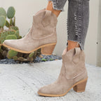 Women's Pull-On Western Chelsea Boots with Yoke Stitching