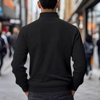 Men's Button-Up Ribbed Shacket with Twin Chest Pockets