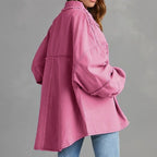 Women's Frayed Edge Boyfriend Denim Shacket