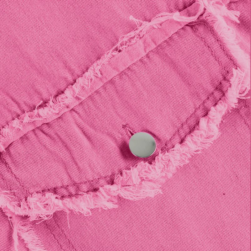 Women's Frayed Edge Boyfriend Denim Shacket
