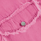 Women's Frayed Edge Boyfriend Denim Shacket