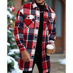 Women's Lapel Collar Check Overshirt with Utility Pockets