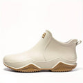 Women's Slip-On Waterproof Winter Ankle Boots – Beige