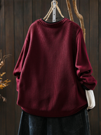 Women's Relaxed Fit Chunky Textured Button Cardigan